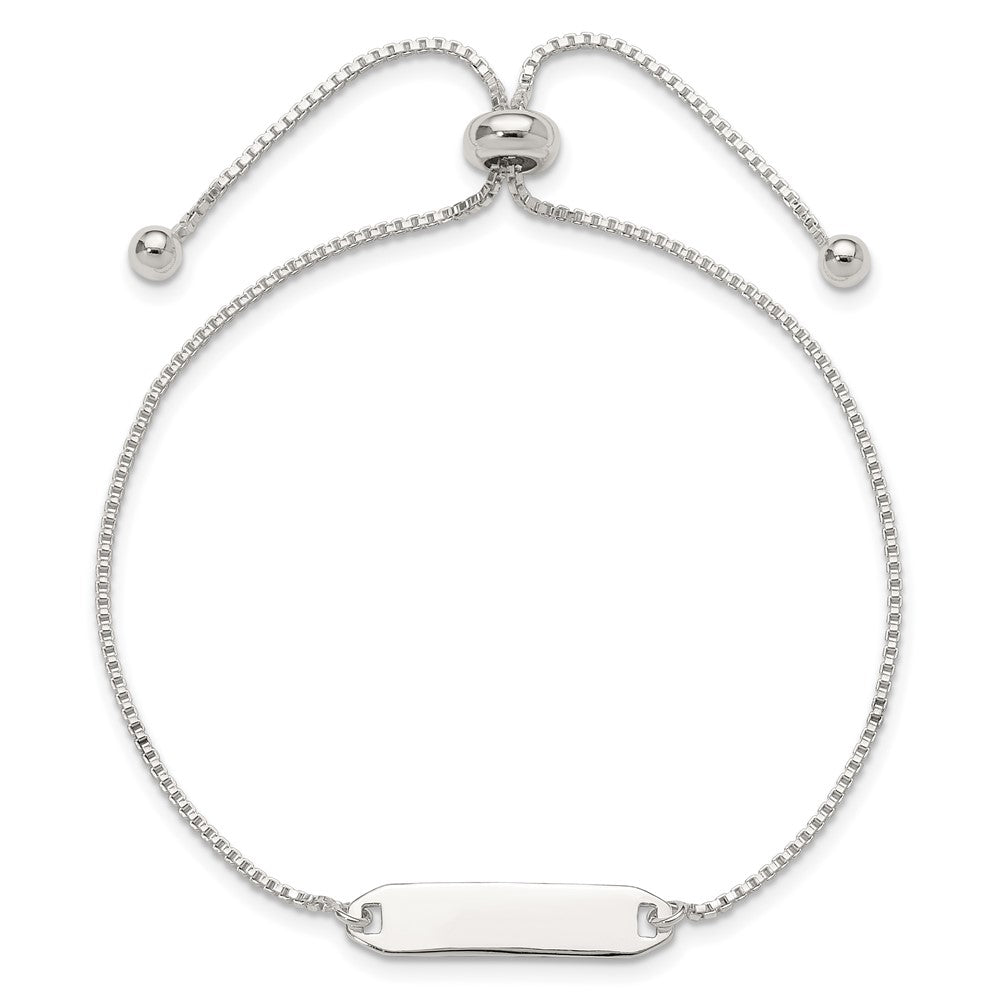 Sterling Silver Polished Bar Adjustable Bracelet QG4763