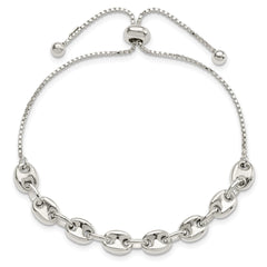 Sterling Silver Polished Link Adjustable Bracelet QG4770