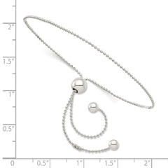Sterling Silver Beaded Adjustable Bracelet QG4784