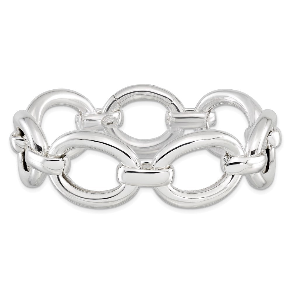 Sterling Silver Polished Large Link Bracelet QG4987-8.75