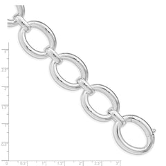 Sterling Silver Polished Large Link Bracelet QG4987-8.75