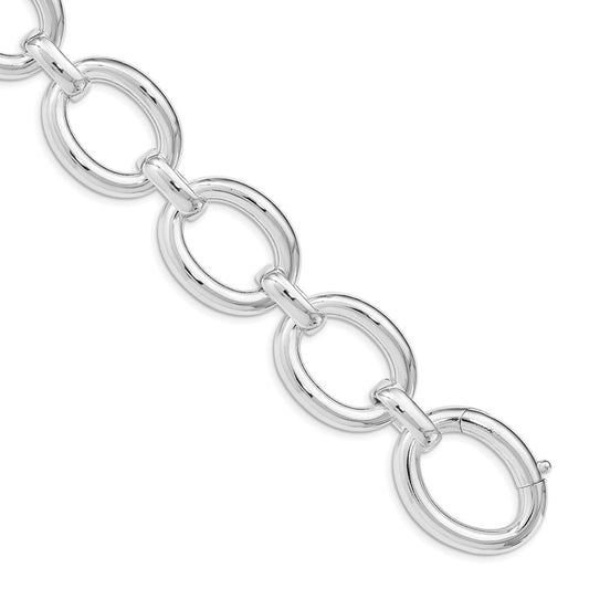 Sterling Silver Polished Large Link Bracelet QG4987-8.75