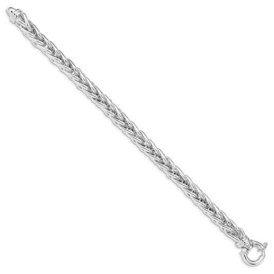 Sterling Silver Polished Spiga Fancy Link Bracelet QG4991-8