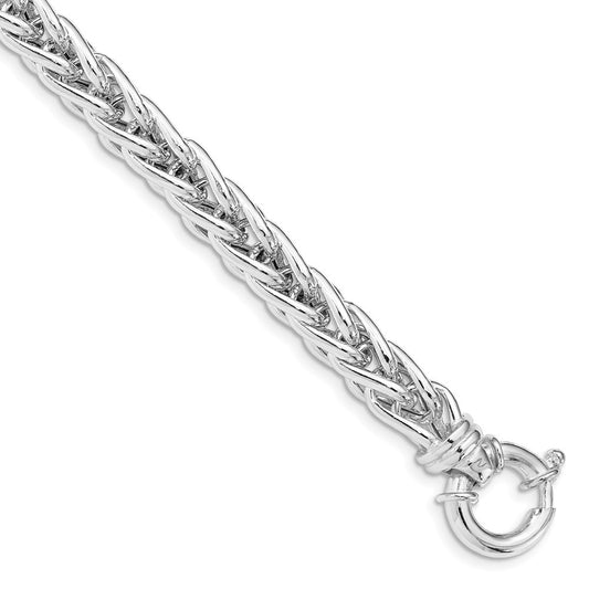 Sterling Silver Polished Spiga Fancy Link Bracelet QG4991-8