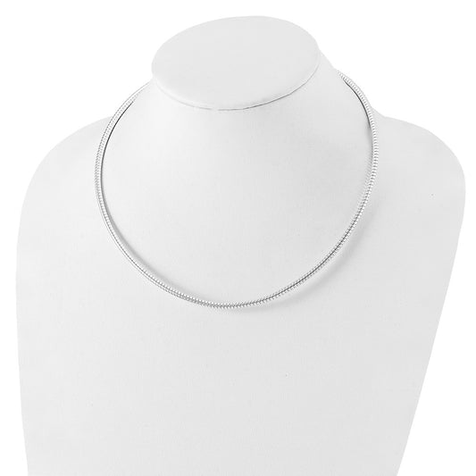 Sterling Silver 4mm Round Cubetto 18in Necklace QG5362-18