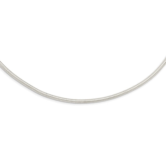 Sterling Silver 4mm Round Cubetto 18in Necklace QG5362-18