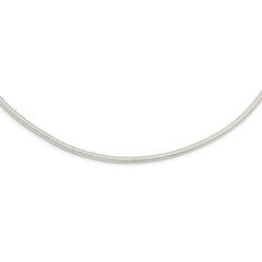 Sterling Silver 4mm Round Cubetto 18in Necklace QG5362-18