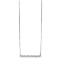 Sterling Silver CZ Bar Necklace QG5494-16.5