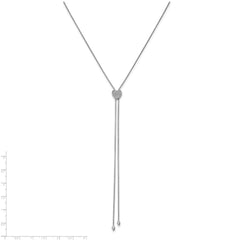 Sterling Shimmer Sterling Silver Rhodium-plated 26 inch Adjustable 27 Stone CZ Lariat Necklace QG5643-26
