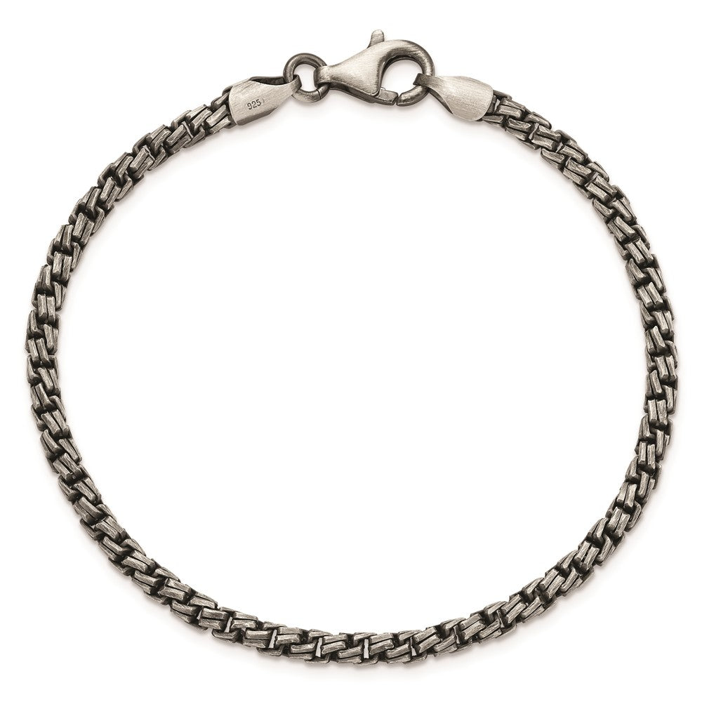 Sterling Silver Antiqued Brushed Bracelet QG5721-8
