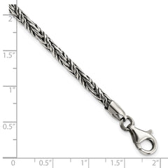 Sterling Silver Antiqued Polished Rope Bracelet QG5722-8