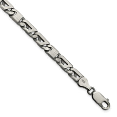 Sterling Silver Antiqued Brushed Link Bracelet QG5728-8.25