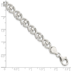 Sterling Silver Polished Fancy Link Bracelet QG5812-7.5