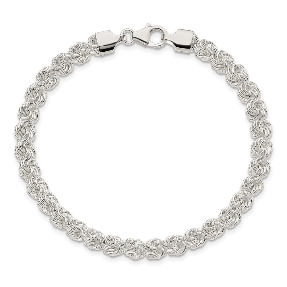 Sterling Silver Polished Love Knot Bracelet QG5817-7.5