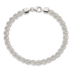 Sterling Silver Polished Love Knot Bracelet QG5817-7.5