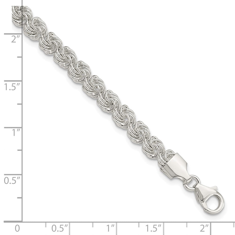Sterling Silver Polished Love Knot Bracelet QG5817-7.5