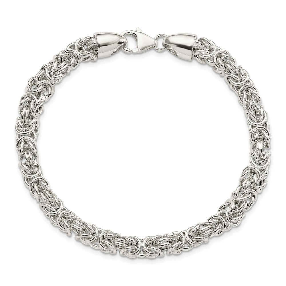 Sterling Silver Polished Byzantine 8.5 inch Bracelet QG5872-8.5