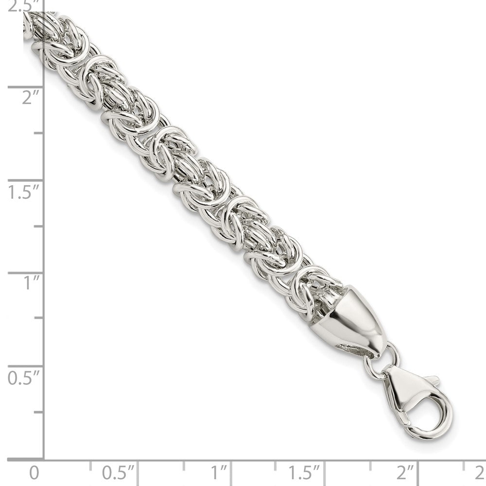 Sterling Silver Polished Byzantine 8.5 inch Bracelet QG5872-8.5