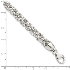 Sterling Silver Polished Byzantine 8.5 inch Bracelet QG5872-8.5