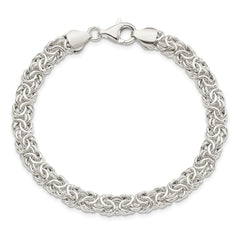 Sterling Silver Polished Byzantine Link Bracelet QG5963-7.5
