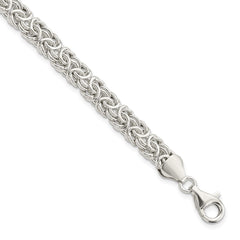 Sterling Silver Polished Byzantine Link Bracelet QG5963-7.5