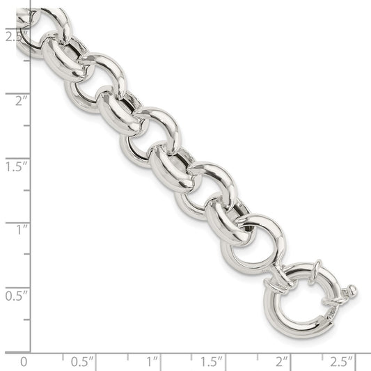 Sterling Silver Polished Fancy Link Bracelet QG5964-8