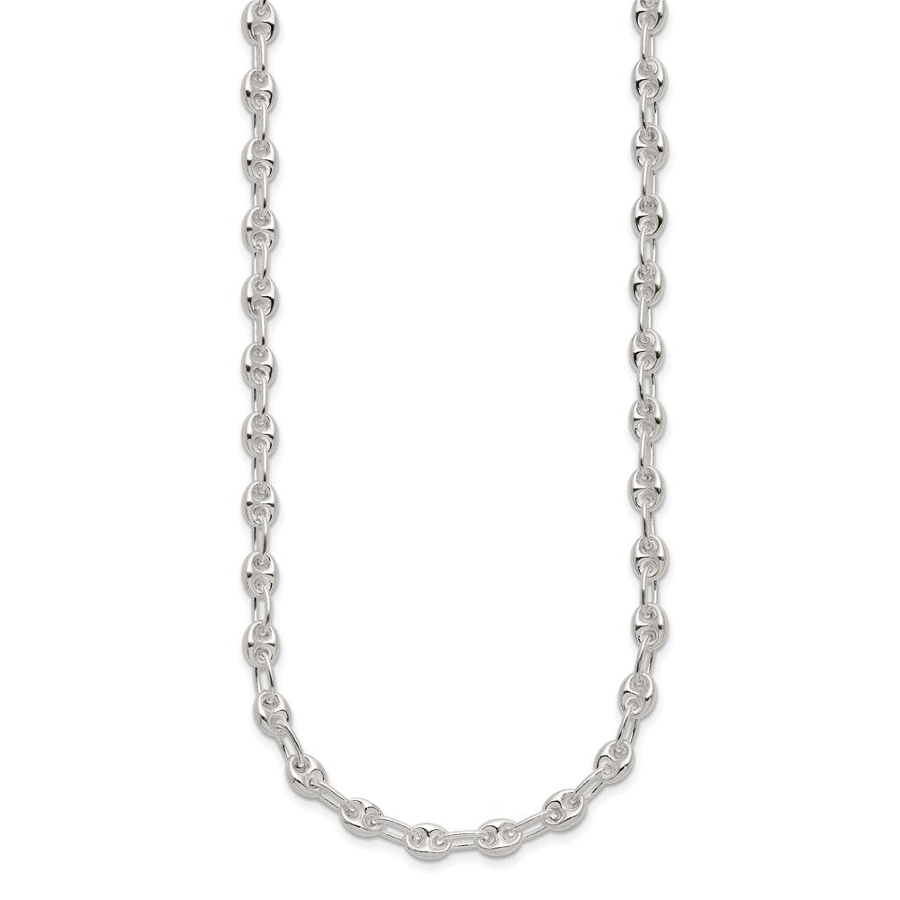 Sterling Silver Polished Fancy Link Necklace QG5966-18