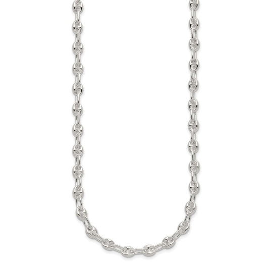 Sterling Silver Polished Fancy Link Necklace QG5966-18