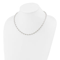 Sterling Silver Polished Fancy Link Necklace QG5966-18
