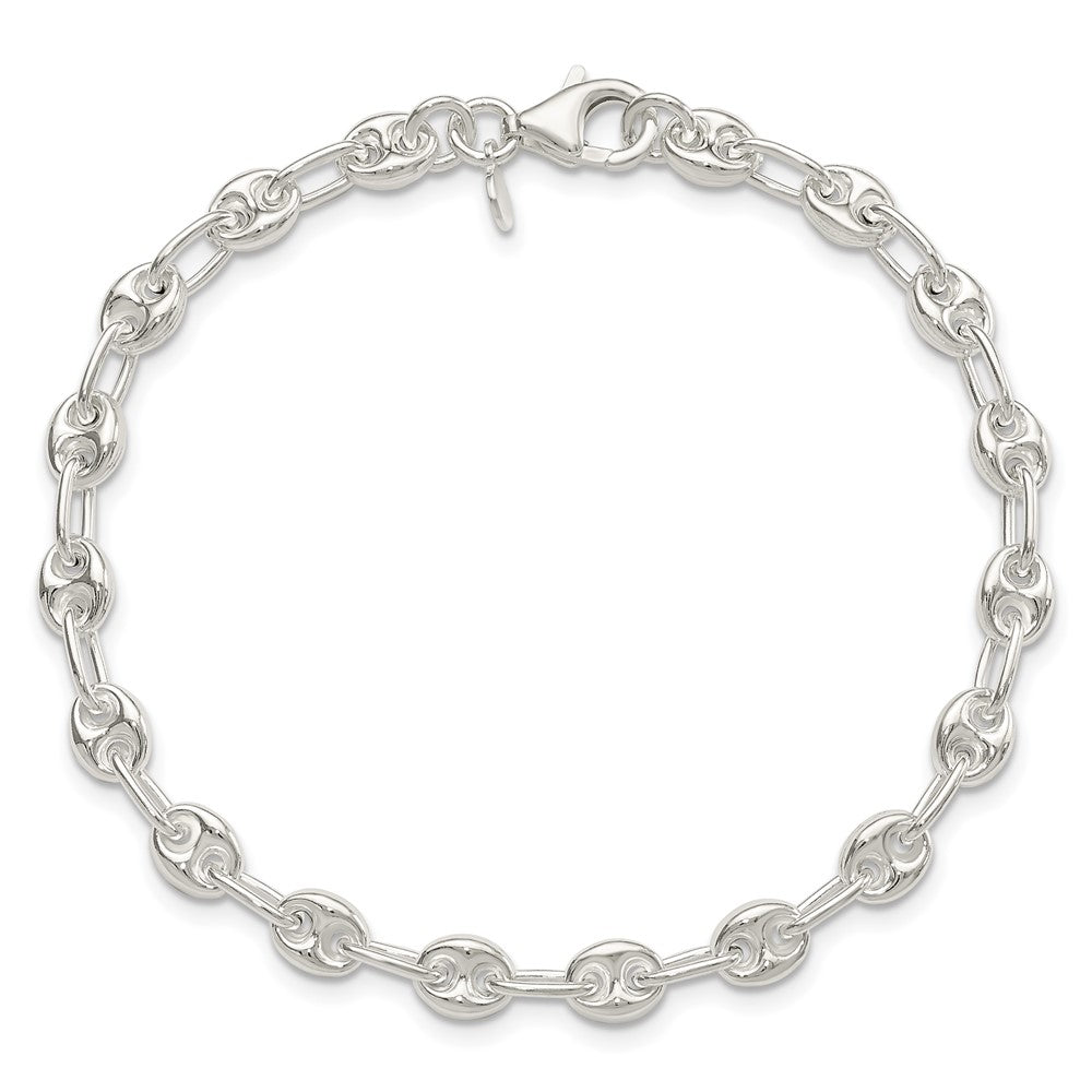Sterling Silver Polished Fancy Link Bracelet QG5966-7.5