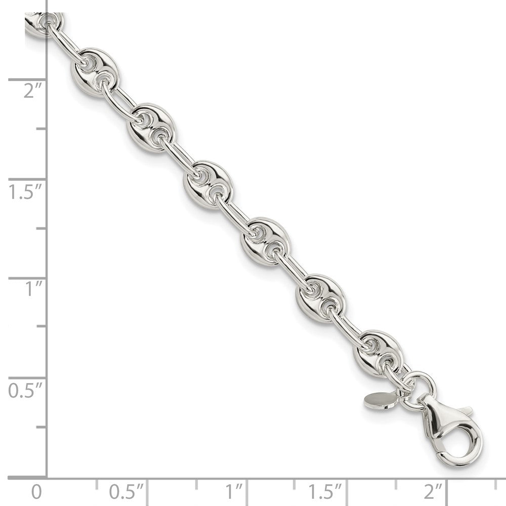 Sterling Silver Polished Fancy Link Bracelet QG5966-7.5