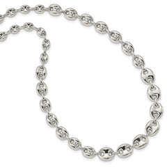 Sterling Silver Polished Fancy Link 18in Necklace QG5971-18