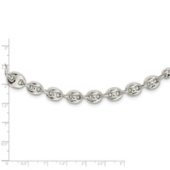 Sterling Silver Polished Fancy Link 18in Necklace QG5971-18