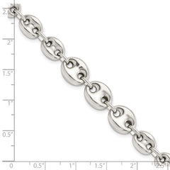 Sterling Silver Polished Fancy Link 7.5in Bracelet QG5971-7.5