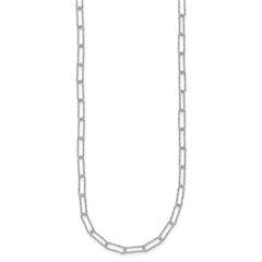 Sterling Silver D/C Fancy Open Link w/1.5 in ext. Necklace QG5986-16.75