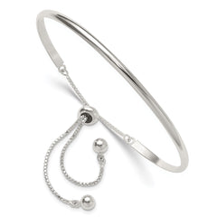 Sterling Silver Polished Bar Adjustable Bracelet QG6261