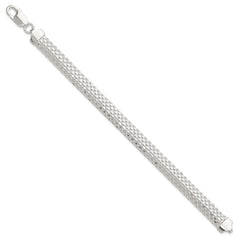 Sterling Silver Polished 8.5mm Bismark 7in Bracelet QG6410-7