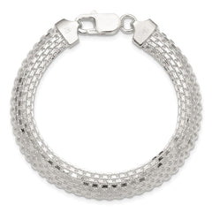 Sterling Silver Polished 8.5mm Bismark 7in Bracelet QG6410-7