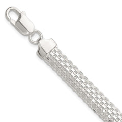 Sterling Silver Polished 8.5mm Bismark 7in Bracelet QG6410-7