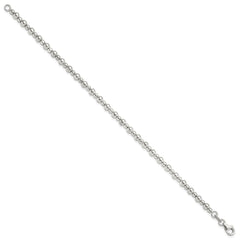 Sterling Silver Rhodium-plated Beaded 7.5in Bracelet QG6420-7.5