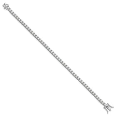 Sterling Silver Rhodium-plated Polished CZ Tennis Bracelet QG6431-7.25