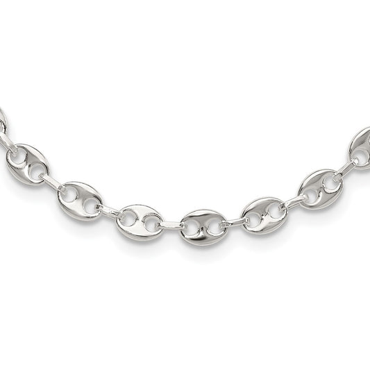 Sterling Silver Rhodium-plated 16in with 2in ext. Fancy Link Necklace QG6503-16