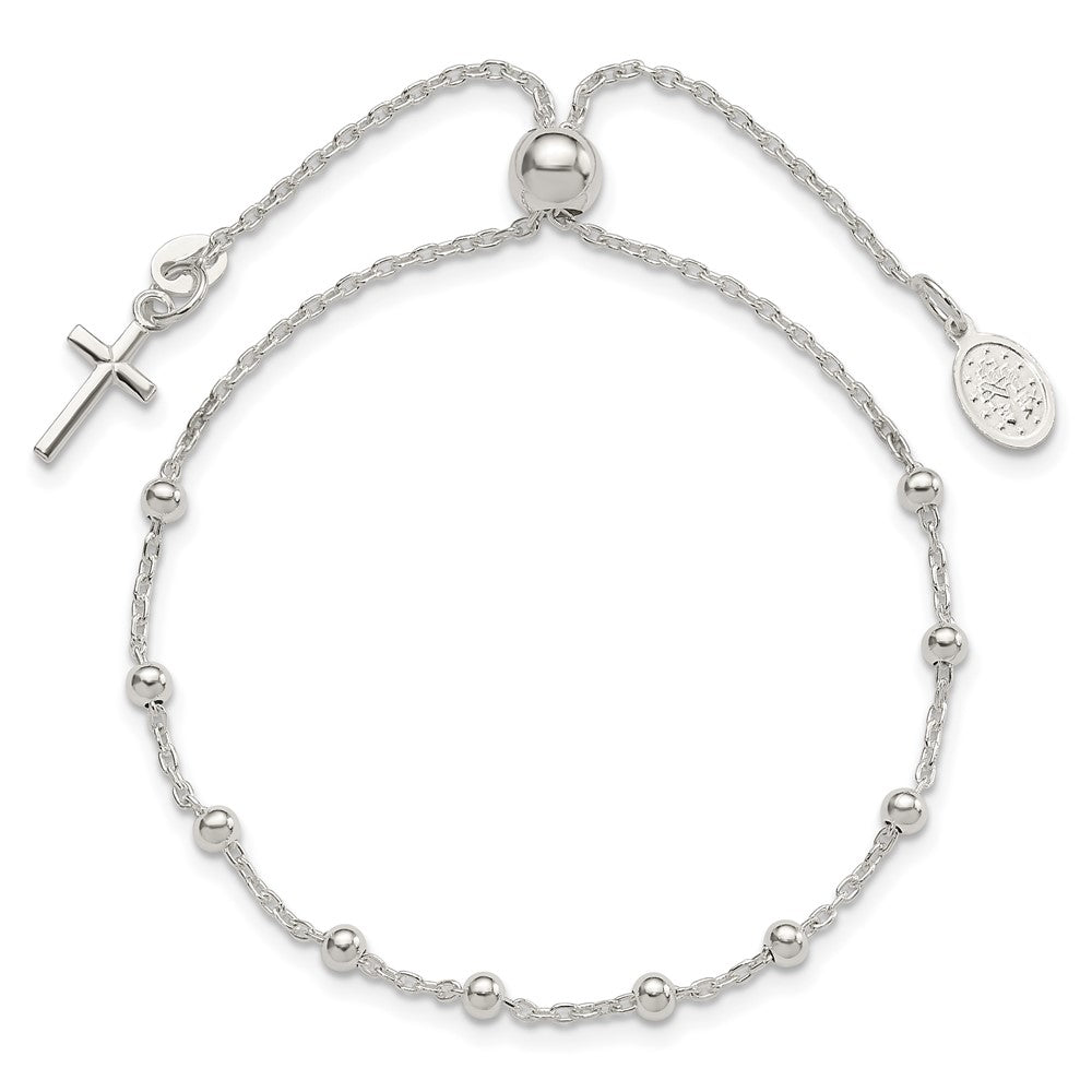 Sterling Silver Adjustable Rosary Bracelet QG6561