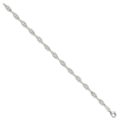 Sterling Silver 4.5mm Herculean Knot Link Bracelet QG666-7.25