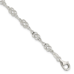 Sterling Silver 4.5mm Herculean Knot Link Bracelet QG666-7.25