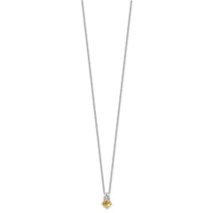 Sterling Silver Rhodium-plated .45CI Citrine 16in w/2in ext Necklace QG6741CI-16