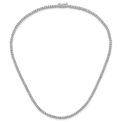Sterling Silver Rhodium-plated 2mm CZ 16in Tennis Necklace QG6748-16