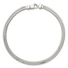 Sterling Silver Polished Fancy 3.5mm Square Snake Link 8 Inch Bracelet QG6793-8