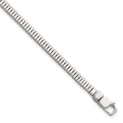 Sterling Silver Polished Fancy 3.5mm Square Snake Link 8 Inch Bracelet QG6793-8