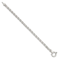 Sterling Silver Polished 5.65mm Fancy Link 7.5 Inch Bracelet QG6794-7.5